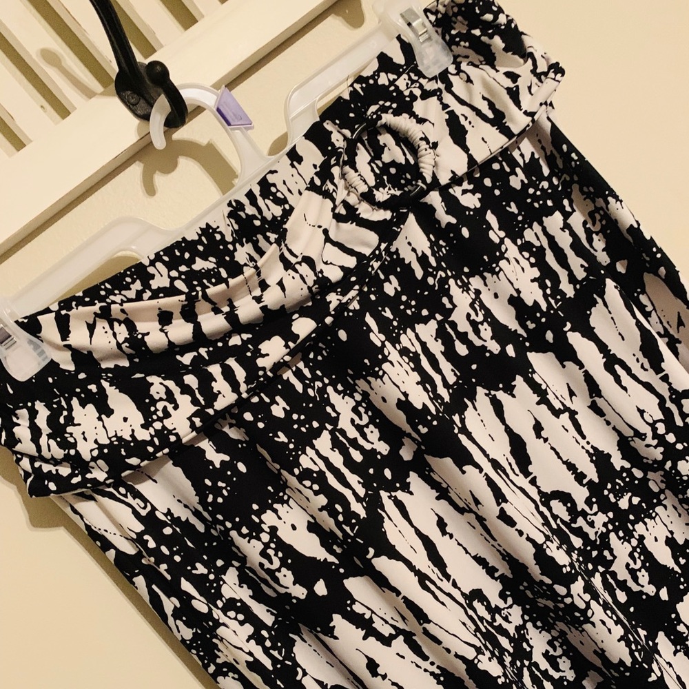 Black and cream skirt